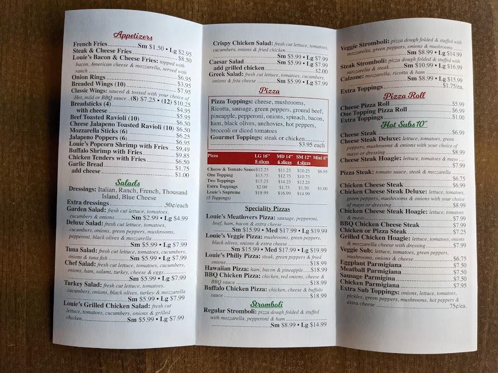 Louie's Pizza Menu image 2