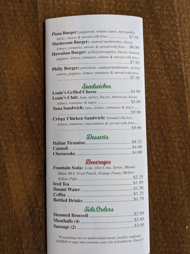 Louie's Pizza Menu image 3