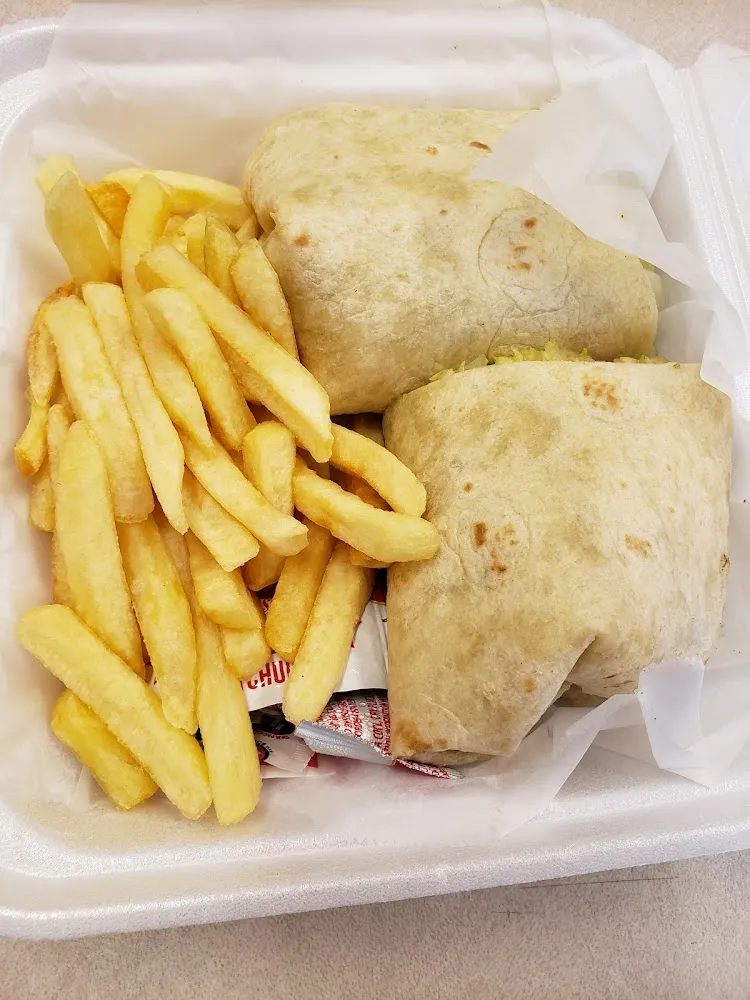 Veggie Wrap with Fries